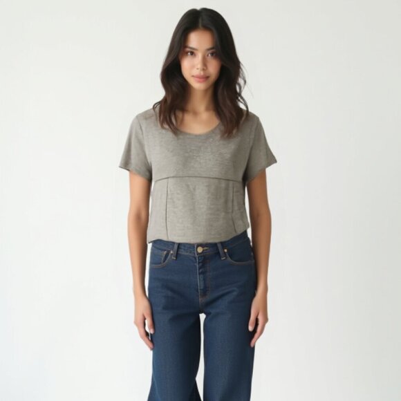 ❤️ Eddie Bauer Gray Women's Top tee XL - Picture 1 of 10